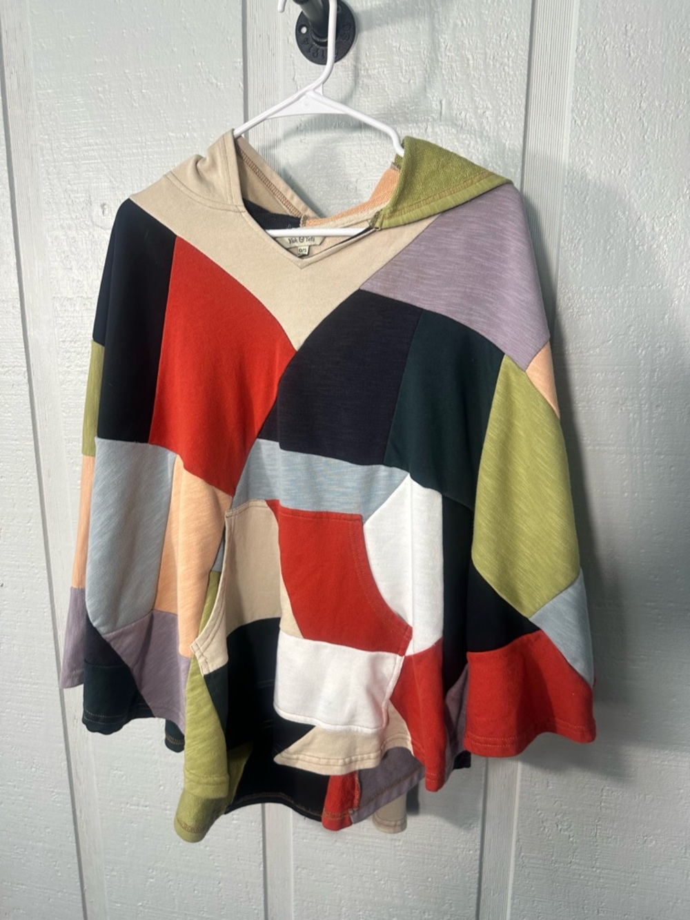 Yak & Yeti Multicolored Hooded Poncho One Size EUC - Picture 2 of 8